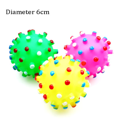1Pcs Diameter 6Cm Squeaky Pet Dog Ball Toys for Small Dogs Rubber Chew Puppy Toy Dog Stuff Dogs Toys Pets Brinquedo Cachorro