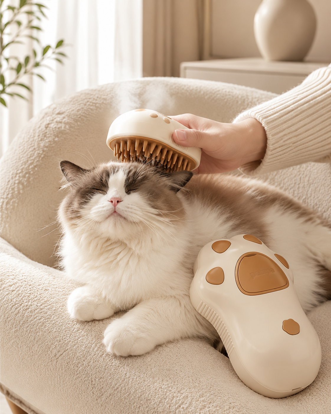 2-in-1 Spray Grooming Brush for Dogs & Cats