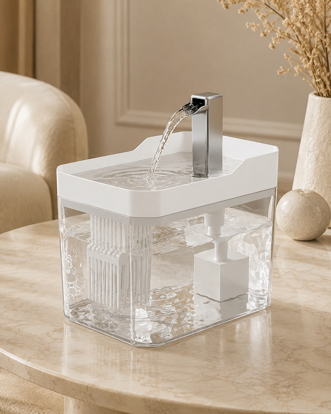 Automatic Cat Water Fountain with Filtration