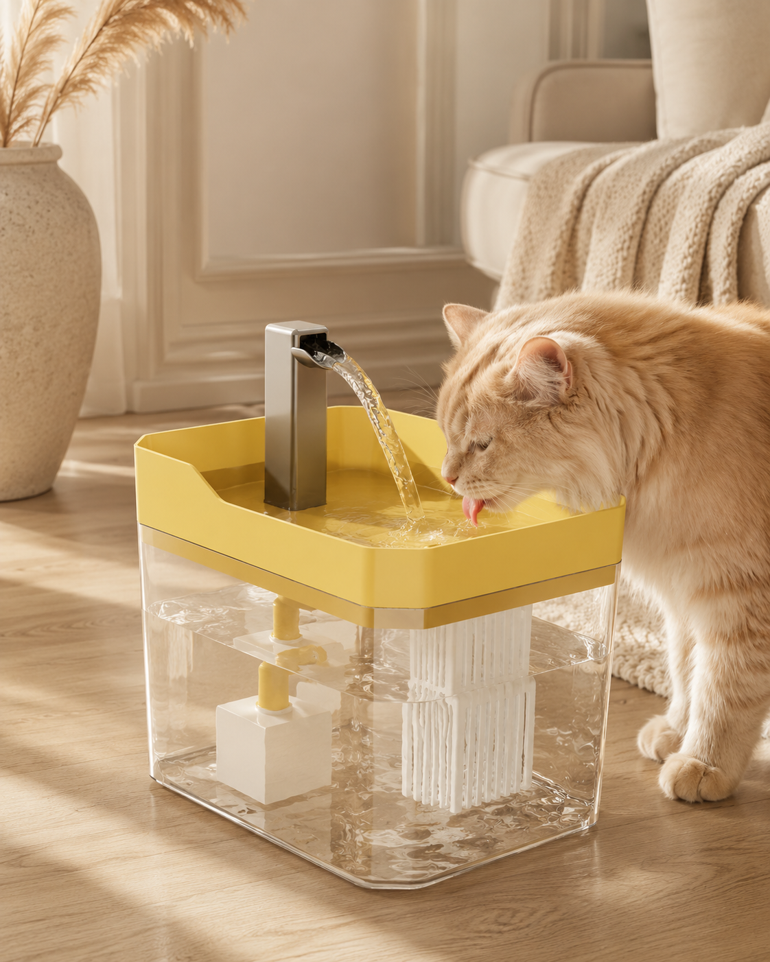 Automatic Cat Water Fountain with Filtration
